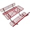 Global Industrial Rectangle Picnic Table w/ Backrests, Red, Expanded Metal, 6 ft L 277630RD - alternate 2
